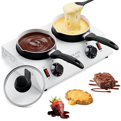 ROCEEI 1 Set Chocolate Melting Machine with 1 Silicone Spatula Electric Heating Chocolate Tempering...