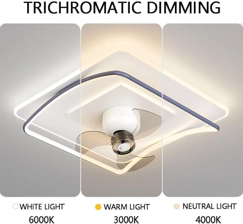Ventilador de techo con luz para dormir sin calor en el dormitorio 7