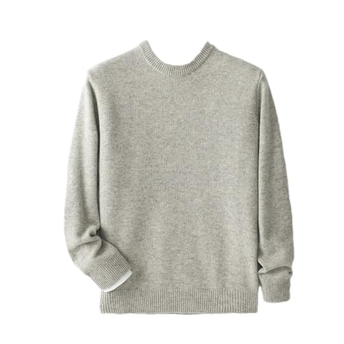 Men's Pure Wool Cashmere Sweater Crewneck Pullover Long Sleeve Knit Pullover Sweater