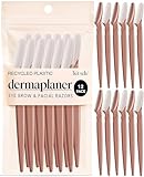 Kitsch Dermaplane Razor for Women Face – Face Razors for Women & Men, Eyebrow Trimmer & Face Shaver – Exfoliating Facial Razor & Skin Care Tool for Smoother Skin - Terracotta, 12 pcs
