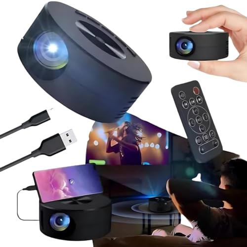 Mini Projetor para Celular Via Cabo USB app Drongscreen iOS e Android