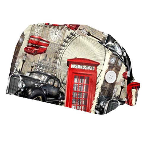 Casquettes de travail respirantes au style londonien vintage pour une cuisine au sec