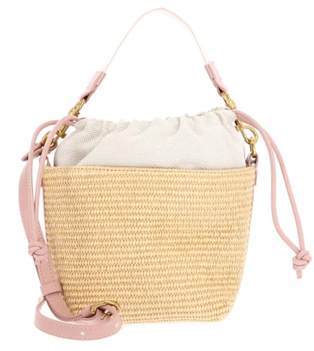 Petit sac seau en raphia rose Ted Baker, le panier urbain léger