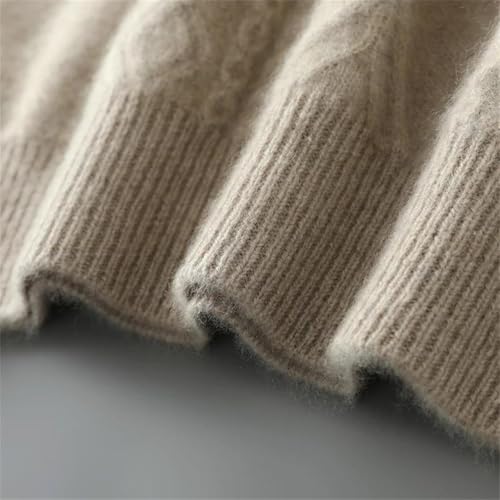 Men's Wool High Neck Knit Sweater - Long Sleeve Solid Pullover Daily Commute Warm Casual Jumper Top Blue 5