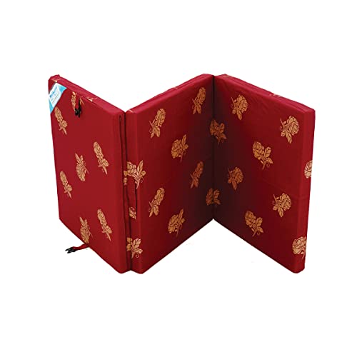 Image of Livshine Tri-Fold Soft Foam Mattress | PU Foam 3 Folding | Medium Firm Mattress for Travelling 72 x 30 Inch