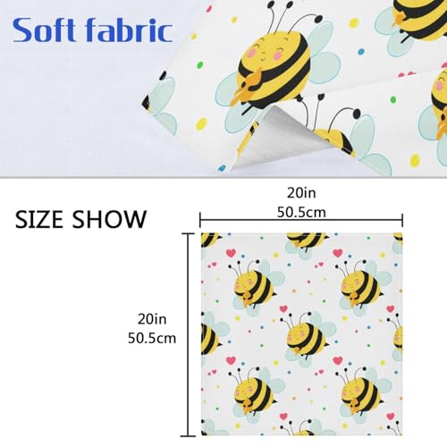Servilletas de Tela YETTASBIN Cute Bees 20 x 20 Pulg miniatura 7