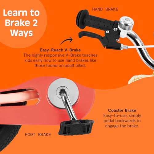 Image of Retrospec Koda Plus Kids Bike for Boys & Girls Ages 2-3 Years - 12 inch Children's Bicycle, Adjustable Seat & Handlebars, Removable Training Wheels, Front Hand Brakes, Rear Coaster Brake & Safety Bell