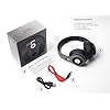 iJoy-Matte-Finish-Premium-Rechargeable-Wireless-Headphones-Bluetooth-Over-Ear-Headphones-Foldable-Headset-with-Mic-Stealth iJoy Bluetooth Headphones Over Ear, Wireless and Wired Foldable Headset Built-in Microphone, FM, Micro SD Card Slot - (Stealth) Adults Kids Men Women - Audifonos Auriculares Inalambricos