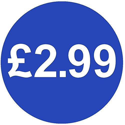 30mm Price Stickers Pack of 100 - Bright Blue - £2.99