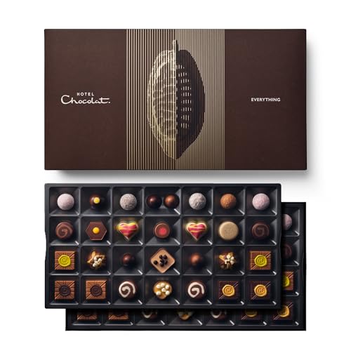 Image of Hotel Chocolat Chocolate Gift Box - Assorted Milk, Dark & White Chocolates, 58 Pieces, Luxury Chocolate Gift