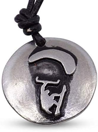 Kiteboarding Jewelry Round pewter pendant Beach Necklace by Zulasurfing
