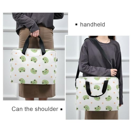 Bolso para laptop senya con diseño de rana verde miniatura 2
