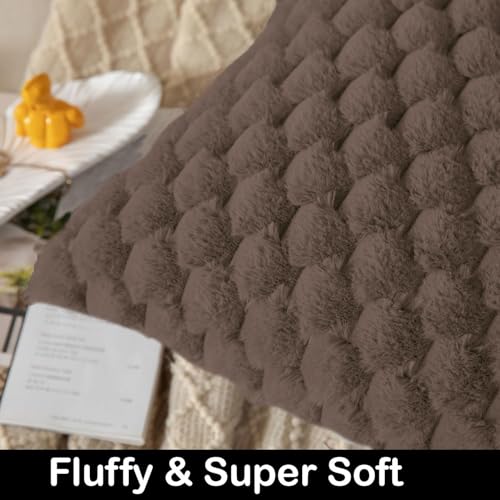 Image of Luxe Home Cushion Cover Super Soft Decorative Cushion Cover for Sofa, Bedroom, Living Room Cushion Cover 16 Inch x 16 Inch Cocoa-Pack of 1