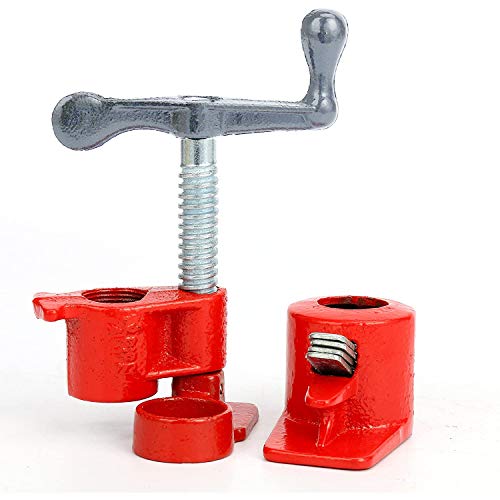 Yaetek (4 Pack) 1/2" Wood Gluing Pipe Clamp Set Heavy Duty Woodworking Cast Iron Pipe Clamps (1/2'', 4 Packs) #TOP6