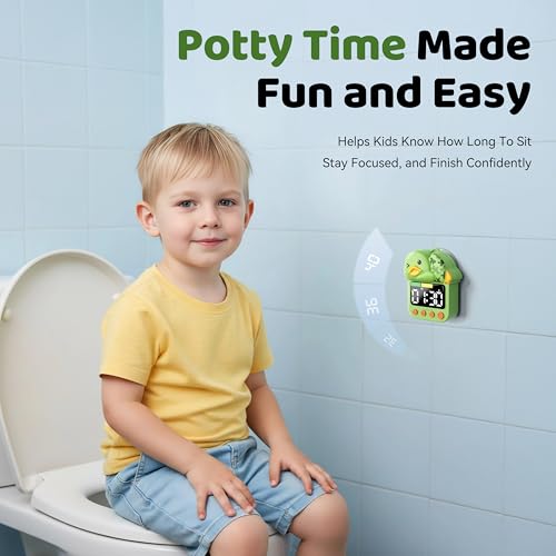 Shower Timer Waterproof Visual Timer for Kids - 99 Min Duck Shaped Digital Toddler Timer with Color Countdown Rechargeable Potty Training Shower Clock for Bathroom Toilet & Kitchen — view 4
