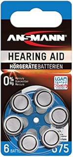 ANSMANN Hearing Aid Batteries [Pack of 60 Cells] Size 10 Yellow Zinc Air Hearing-Aid Suitable For Hearing Aids, Hearing Aids Sound Amplifier - 1.45V Mercury Free