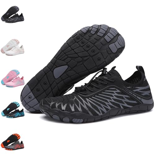 Reazuoy Hiking Barefoot Shoes Womens Footwear,2025 New Barefoot Shoes for Women Mens,Healthy & Non-Slip Barefoot Vitality Shoe Women's Athletic Footwear,Wide Toe Box Water Shoe Swimming Hiking Walking
