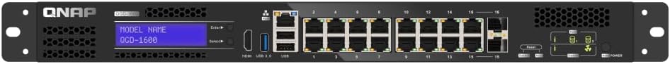 QNAP QGD-1600-4G-US The World’s First smart Edge Switch that Runs QTS and Supports Hosting Virtual Machines (VMs), Enabling Versatile Applications to Satisfy All Your Networking Needs. (Diskless)
