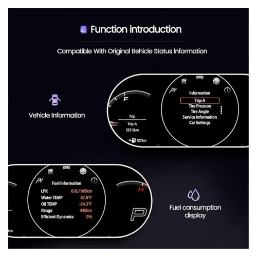 Panel instrumentación LCD y velocímetro digital compatible BMW MINI Cooper 2014-2023 5