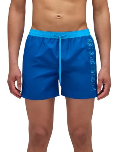 SUNDEK Costume Uomo Corto Vita Elasticata Ionic Taffeta con Piping a Contrasto M732BDTA100 8050842887873 - XL Cosmo 01 XL