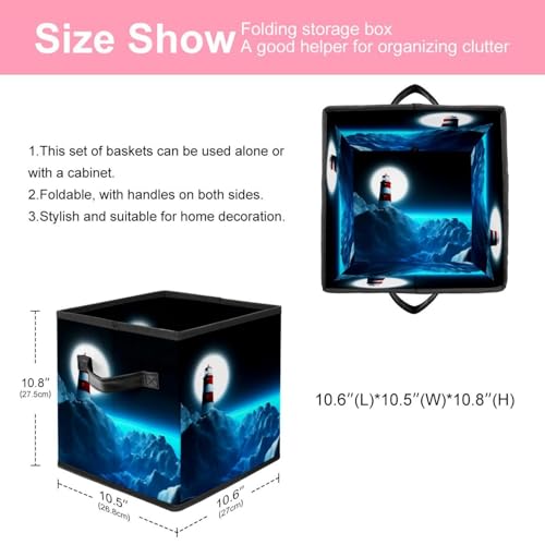 Panier rangement pliable cube bleu pour libérer l'espace du placard - 3