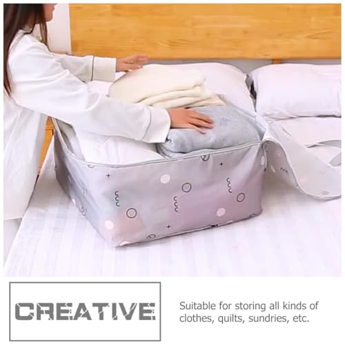 Bolsa de almacenamiento para colchas pack de 3 tamaños de tela oxford gris 4