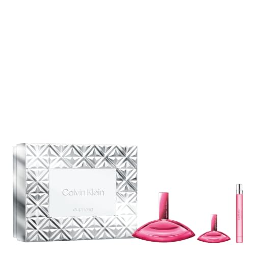 Calvin Klein Euphoria Magnetic Elixir Parfum Intense 3 Pcs Gift Set ($179 Value) – With Ambrette Absolute, Dancing Orchid, Vanilla & Musks– Long-Lasting Fragrance