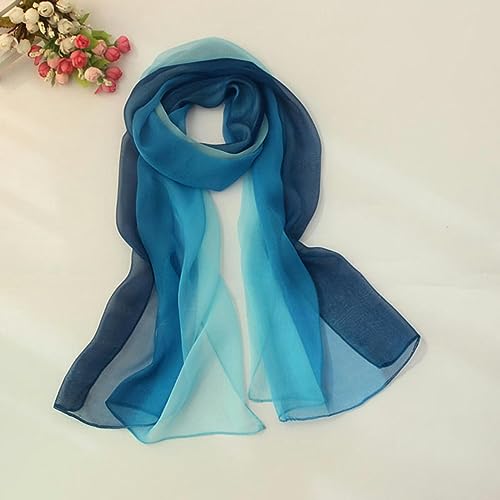 Seidentuch Sommer Ankunft Mode Chiffon Schals Gradient Farben Georgette Weibliche Seidenschals 50 * 160Cm-Pink