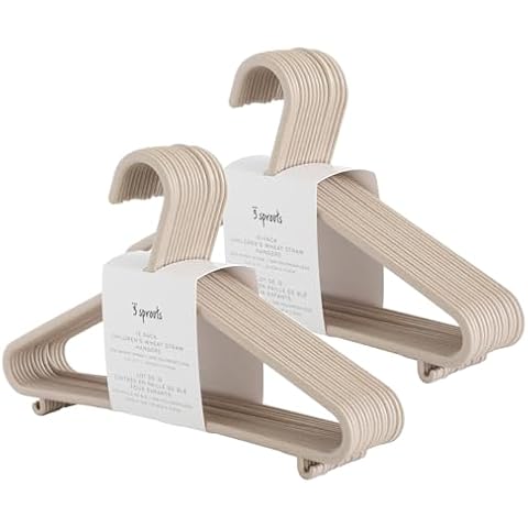 3 Sprouts Wheat Straw Kids Hangers Cover