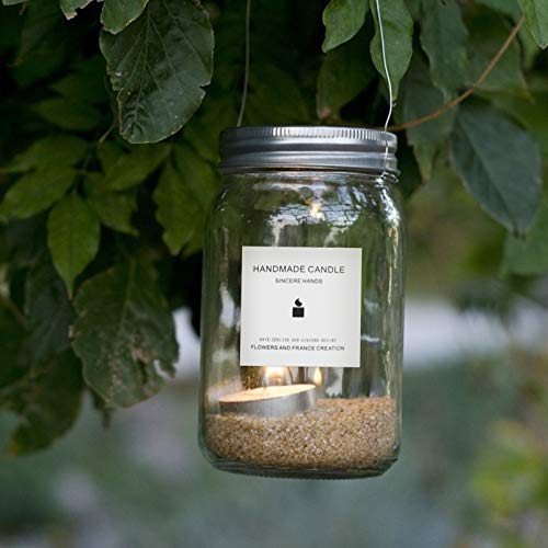 EXCEART 10Pcs Adesivos de Velas Feitos à Mão Em Jarras de Velas Adesivos de Advertência Rótulos Ades