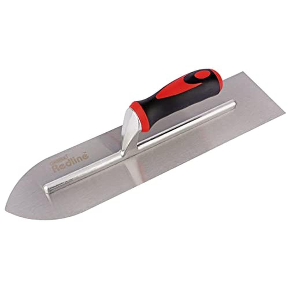 Draper 15095 - Cazzuola per pavimenti con impugnatura morbida, 400 mm, colore: Nero/Rosso/Argento