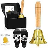 Canchiing 4 Pcs Cancer Bell Ringing Gift Set for Men Include the Day I Rang the Bell Socks Greeting Card Box End of Chemo Last Day of Chemo Treatment Ornament Cancer Survivor Recovery Gifts
