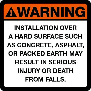 Warning Label Install Over Hard Surface
