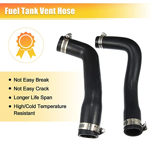 X Autohaux Fuel Fill And Vent Hose Kit 52040081 52040079 For Jeep Wrangler 1987-1995 20 Gallon Fuel Tank Vent Hose Fuel Tank Filler Pipe Hard Resistant Rubber W/Stainless Steel Clamps #TOP5