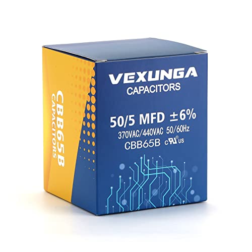 Image of VEXUNGA 50 /5uF 50+5 MFD 370VAC or 440VAC Dual Run Start Round A /C Capacitor