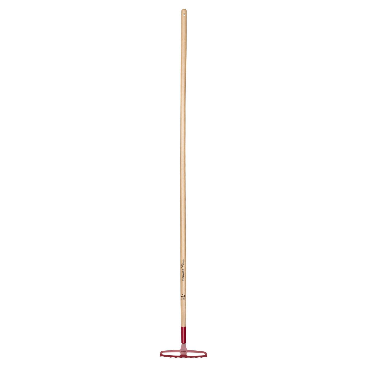 Fiskars Rastrillo con 14 púas, Classic, Longitud: 170 cm, Anchura: 23 cm