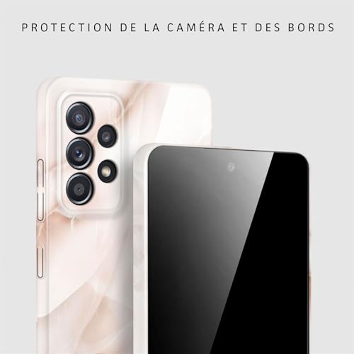 Coque rigide Samsung Galaxy A52s 5G aspect marbre rose ONEFLOW - 2
