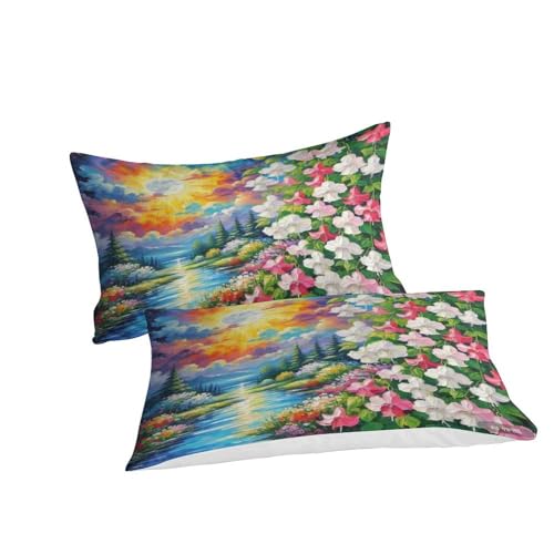 Housse de couette Fuchsie 3D microfibre douce linge de lit super king