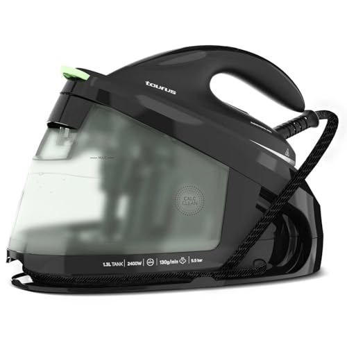 Taurus – Centro de Planchado Digital 2400| Suela Ultra X-Slide| Vapor 130g/min| Planchado Vertical| Panel Digital| Antical| Antigoteo| Apagado Automático| Depósito Extraíble