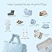 Cuddle Mimi Hospital Bag for Women Labor Delivery – Baby & Toddler Duffle Bag in Quilted Nylon with Cotton Padding - for Labor and Delivery Essentials |2 PCS Set |Baby Blue