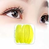 snugly まつ毛パーマ ロット 束感 Ｙ字コーム付き アイラッシュリフトシリコンパッド再利用可能なまつげパーマロッド4サイズまつげカール まつげリフティングシールドプロフェッショナルまつげリフトツール (イエロー)
