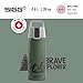 Sigg - Alu Trinkflasche Kinder - WMB ONE Brave Lion - Für Kohlensäurehaltige Getränke Geeignet - Auslaufsicher - Federleicht - BPA-frei - Klimaneutral Zertifiziert - Sport & Schule - Moosgrün - 0,6L