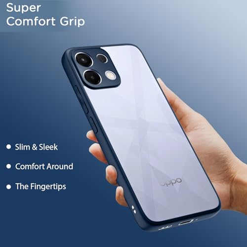 Image of Pikkme Back Cover Compatible with Oppo K13 5G Shockproof Sleek Hybrid Armor Bumper Case(Blue)