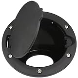 Aukmak Fuel Filler Door Cover Gas Fuel Tank Cap Cover Black for 2007-2017 Jeep Wrangler JK & Unlimit
