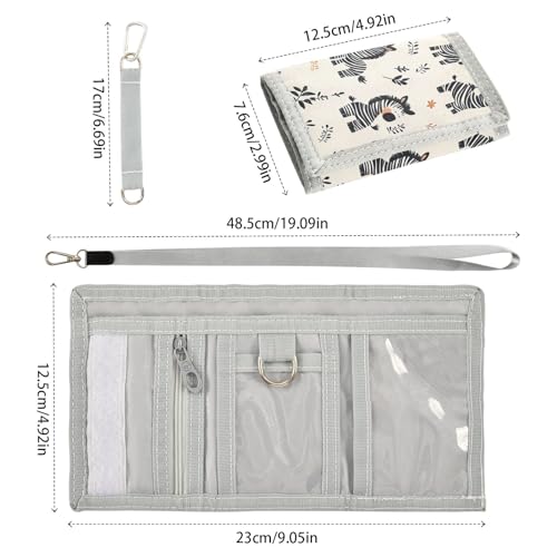 ALAZA Kids Wallets for Boys Girls Toddler Trifold Wallet Children Small Cute Zebras with Zipper Coin Pocket3