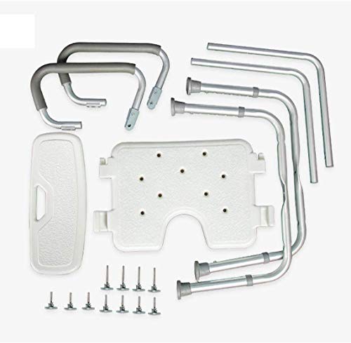 Taburete de Baño Ajustable con Respaldo Silla de Baño para Ducha Resistente hasta 158 Kg 7