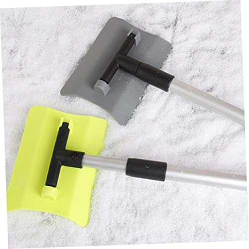 Happyyami 1pc Shovel Ice Removing Tool Car Snow Pusher Car Deicing Wiper Manual Snow Scraper Winter Car Snow Brush for Car Practical Ice Scraper Snow Blower Telescopic Aluminum Alloy