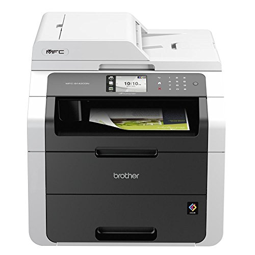 Preisvergleich Produktbild Brother MFC-9142CDN Kompaktes 4-in-1 Farb-Multifunktionsgerät (Drucken, scannen, kopieren, faxen, A4, 18 Seiten / Min., 2.400x600 dpi, LAN, Duplexdruck, ADF, Print AirBag für 150.000 Seiten)