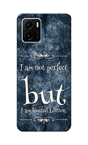 Image of Printed Hard Back Cover Case for Vivo Y01 | Vivo Y01A Back Cover (I Am Not Perfect I Am Limited Edition) -1803