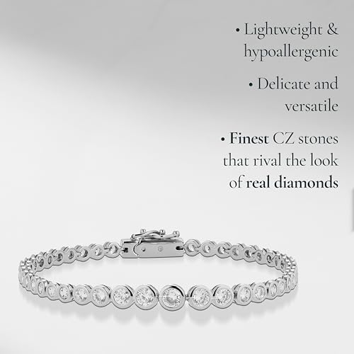 NADRI Tennis Bracelet – Jordan RD Tennis Bracelet with Brilliant-Cut Cubic Zirconia Stones, Tennis Bracelets For Women, Bridal Jewelry4